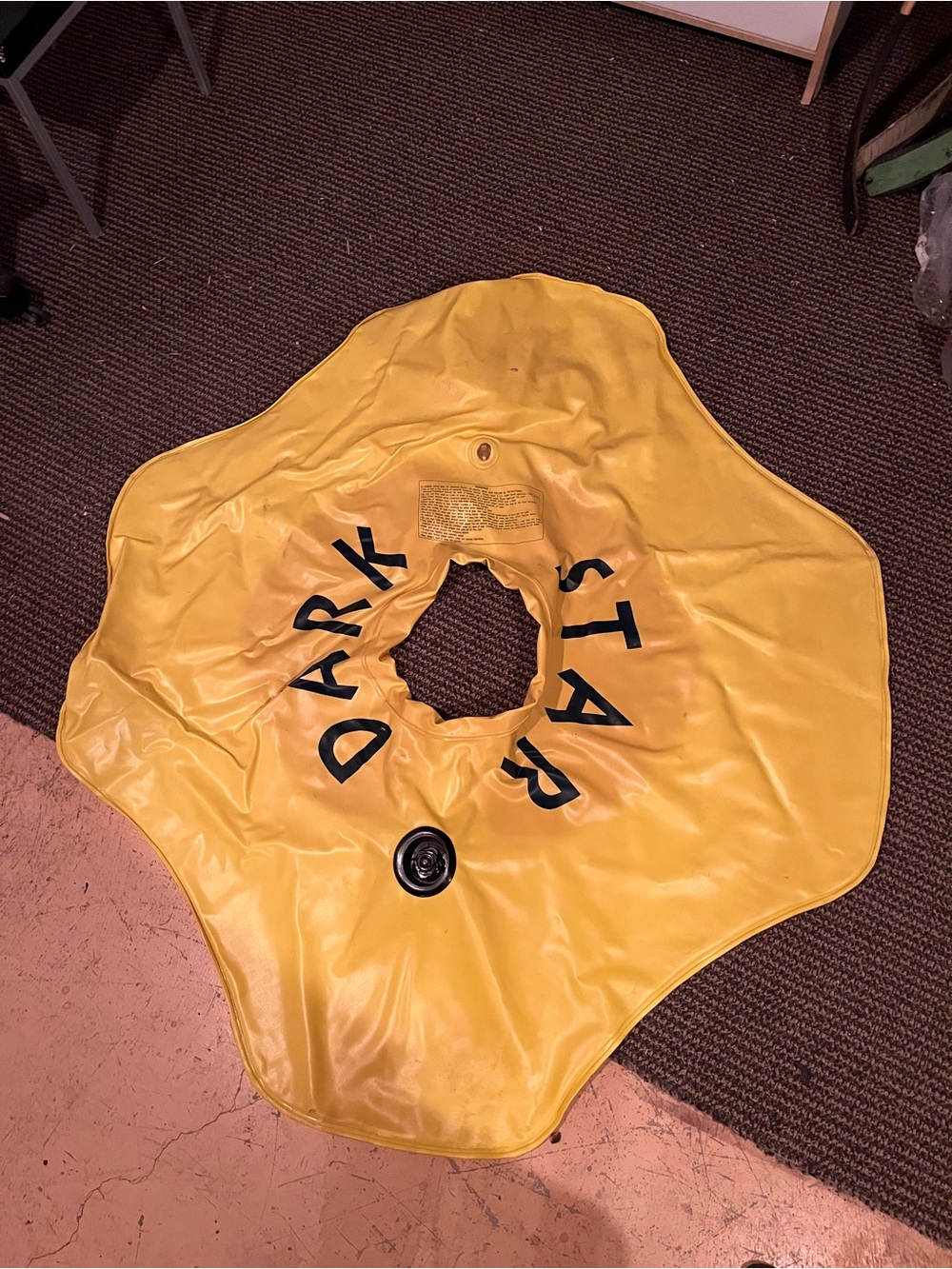 Yellow Dark Star Inflatable Ring